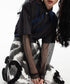 Sleeve Mesh Blouse